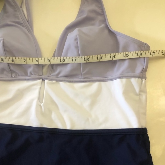 CUPSHE Women's Colorblock Keyhole Cutout One Piece Swimsuit Size XL - Picture 9 of 11